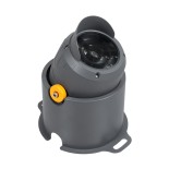 GloboStar® FLOOD-SIMA 90493 Κινούμενος Προβολέας - Σποτ Φωτισμού Wall Washer με Αντιθαμβωτική Γρίλια για Φωτισμό Κτιρίων LED 24W 2160lm 30° DC 24V Αδιάβροχο IP67 Μ14.5 x Π24.2 x Υ22.5cm Θερμό Λευκό 2700K - Γκρι Ανθρακί - 3 Years Warranty