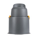 GloboStar® FLOOD-SIMA 90493 Κινούμενος Προβολέας - Σποτ Φωτισμού Wall Washer με Αντιθαμβωτική Γρίλια για Φωτισμό Κτιρίων LED 24W 2160lm 30° DC 24V Αδιάβροχο IP67 Μ14.5 x Π24.2 x Υ22.5cm Θερμό Λευκό 2700K - Γκρι Ανθρακί - 3 Years Warranty