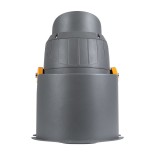 GloboStar® FLOOD-SIMA 90493 Κινούμενος Προβολέας - Σποτ Φωτισμού Wall Washer με Αντιθαμβωτική Γρίλια για Φωτισμό Κτιρίων LED 24W 2160lm 30° DC 24V Αδιάβροχο IP67 Μ14.5 x Π24.2 x Υ22.5cm Θερμό Λευκό 2700K - Γκρι Ανθρακί - 3 Years Warranty