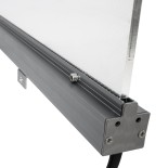GloboStar® WASHER-PLEXI 90499 Μπάρα Φωτισμού Wall Washer LED 12W 1020lm 15° DC 24V Αδιάβροχο IP65 με Plexiglass Μοριακού Φωτισμού Μ100 x Π3.3 x Υ100cm Πολύχρωμο RGBW DMX512 - Γκρι Ανθρακί - 3 Χρόνια Εγγύηση