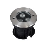 GloboStar® UNDERWATER-JULIA 90564 Υποβρύχιο Χωνευτό Φωτιστικό Σποτ Ειδικό για Σιντριβάνια LED 3W 255lm 15° DC 24V Αδιάβροχο IP68 Φ10 x Υ7.5cm RGBW DMX512 - Ανοξείδωτο Ατσάλι - 3 Years Warranty