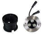 GloboStar® UNDERWATER-JULIA 90564 Υποβρύχιο Χωνευτό Φωτιστικό Σποτ Ειδικό για Σιντριβάνια LED 3W 255lm 15° DC 24V Αδιάβροχο IP68 Φ10 x Υ7.5cm RGBW DMX512 - Ανοξείδωτο Ατσάλι - 3 Years Warranty
