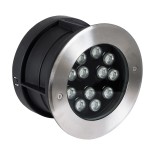 GloboStar® UNDERWATER-JULIA 90570 Υποβρύχιο Χωνευτό Φωτιστικό Σποτ Ειδικό για Σιντριβάνια LED 12W 1020lm 15° DC 24V Αδιάβροχο IP68 Φ18 x Υ11.2cm RGBW DMX512 - Ανοξείδωτο Ατσάλι - 3 Years Warranty