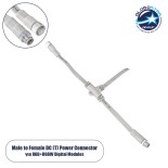 GloboStar® 90702 Ταχυσύνδεσμος Τροφοδοσίας Τύπου T IP65 - 2 Καλώδια +/- σε T DC Power Connector 4 PIN Male για Ένωση 4 PIN Female RGB+RGBW Digital Modules