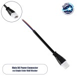 GloboStar® 90703 Ταχυσύνδεσμος Τροφοδοσίας για Wall Washer IP65 - 2 Καλώδια +/- σε Power Connector 2 PIN Male για Μονόχρωμα Wall Washer