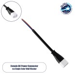 GloboStar® 90704 Ταχυσύνδεσμος Τροφοδοσίας για Wall Washer IP65 - 2 Καλώδια +/- σε Power Connector 2 PIN Female για Μονόχρωμα Wall Washer