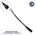 GloboStar® 90705 Ταχυσύνδεσμος Τροφοδοσίας για Wall Washer και Προβολείς IP65 - 5 Καλώδια +/- σε Power Connector 5 PIN Male για Πολύχρωμα RGB+RGBW