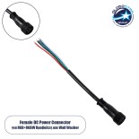 GloboStar® 90706 Ταχυσύνδεσμος Τροφοδοσίας για Wall Washer και Προβολείς IP65 - 5 Καλώδια +/- σε Power Connector 5 PIN Female για Πολύχρωμα RGB+RGBW