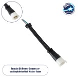 GloboStar® 90714 Ταχυσύνδεσμος Τροφοδοσίας για Wall Washer IP65 - 2 Καλώδια +/- σε Power Connector 2 PIN Female για Μονόχρωμα Wall Washer