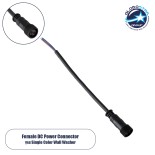 GloboStar® 90716 Ταχυσύνδεσμος Τροφοδοσίας για Wall Washer IP65 - 2 Καλώδια +/- σε Power Connector 2 PIN Female για Μονόχρωμα Wall Washer