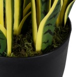 GloboStar® Artificial Garden BLOODLEAF DRACAENA TRIFASCIATA 20061 Τεχνητό Διακοσμητικό Φυτό Αιματόφυλλη Σανσεβιέρια Υ90cm