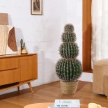 GloboStar® Artificial Garden FEROCACTUS 20138 Τεχνητό Διακοσμητικό Φυτό Φερόκακτος Υ95cm 