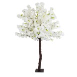 GloboStar® Artificial Garden BIANCA CHERRY BLOSSOM TREE 20141 Τεχνητό Διακοσμητικό Δέντρο Λευκή Κερασιά Υ160cm 