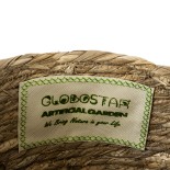 GloboStar® Artificial Garden PAROS 20276 Διακοσμητικό Πλεκτό Καλάθι - Κασπώ Γλάστρα - Flower Pot Μπεζ Φ24cm x Υ19cm