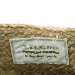GloboStar® Artificial Garden MILOS 20308 Διακοσμητικό Ψάθινο Καλάθι - Κασπώ Γλάστρα - Flower Pot Μπεζ με Μακραμέ Φ32cm x Υ28cm 