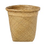 GloboStar® Artificial Garden CECILIA 20344 Διακοσμητικό Ψάθινο Καλάθι - Κασπώ Γλάστρα - Flower Pot Μπεζ Φ30cm x Υ30cm 