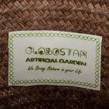 GloboStar® Artificial Garden SKIATHOS 20347 Διακοσμητικό Ψάθινο Καλάθι - Κασπώ Γλάστρα - Flower Pot Καφέ Φ30cm x Υ30cm 