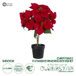 GloboStar® Artificial Garden CHRISTMASS FLOWER EUPHORBIA 20365 Τεχνητό Διακοσμητικό Χριστουγεννιάτικο Λουλούδι Αλεξανδρινό Υ49cm
