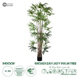 GloboStar® Artificial Garden BROADLEAF LADY PALM TREE 20384 Τεχνητό Διακοσμητικό Φυτό Πλατύφυλλος Φοίνικας Μπαμπού Υ300cm