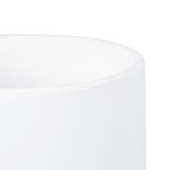 GloboStar® Artificial Garden KASOS 20444 Πήλινο Κεραμικό Κασπώ Γλάστρα - Flower Pot Λευκό με Χρυσό Φ15cm x Υ15cm 