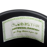 GloboStar® Artificial Garden ELAFONISOS 20446 Πήλινο Κεραμικό Κασπώ Γλάστρα - Flower Pot Μαύρο με Χρυσό Φ15cm x Υ15cm 