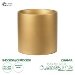 GloboStar® Artificial Garden CHANIA 20453 Πήλινο Κεραμικό Κασπώ Γλάστρα - Flower Pot Χρυσό Φ15cm x Υ15cm