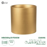 GloboStar® Artificial Garden CHANIA 20454 Πήλινο Κεραμικό Κασπώ Γλάστρα - Flower Pot Χρυσό Φ20cm x Υ20cm