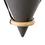 GloboStar® Artificial Garden AIGINA 20466 Κρεμαστό Πήλινο Κεραμικό Κασπώ Γλάστρα - Flower Pot Μαύρο Φ13cm x Υ15cm 