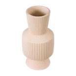 GloboStar® Artificial Garden CAPRI 20468 Πήλινο Κεραμικό Κασπώ Γλάστρα - Flower Pot Απαλό Μπεζ Φ7.5cm x Υ20cm 