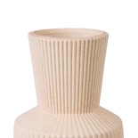 GloboStar® Artificial Garden CAPRI 20468 Πήλινο Κεραμικό Κασπώ Γλάστρα - Flower Pot Απαλό Μπεζ Φ7.5cm x Υ20cm 
