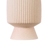 GloboStar® Artificial Garden CAPRI 20468 Πήλινο Κεραμικό Κασπώ Γλάστρα - Flower Pot Απαλό Μπεζ Φ7.5cm x Υ20cm 