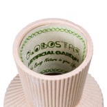 GloboStar® Artificial Garden CAPRI 20468 Πήλινο Κεραμικό Κασπώ Γλάστρα - Flower Pot Απαλό Μπεζ Φ7.5cm x Υ20cm 