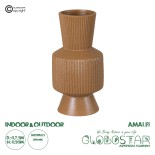 GloboStar® Artificial Garden AMALFI 20469 Πήλινο Κεραμικό Κασπώ Γλάστρα - Flower Pot Κεραμιδί Φ7.5cm x Υ20cm 