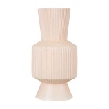 GloboStar® Artificial Garden CAPRI 20470 Πήλινο Κεραμικό Κασπώ Γλάστρα - Flower Pot Απαλό Μπεζ Φ9.5cm x Υ25cm 