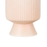 GloboStar® Artificial Garden CAPRI 20470 Πήλινο Κεραμικό Κασπώ Γλάστρα - Flower Pot Απαλό Μπεζ Φ9.5cm x Υ25cm 