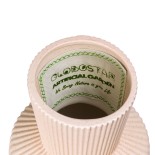 GloboStar® Artificial Garden CAPRI 20470 Πήλινο Κεραμικό Κασπώ Γλάστρα - Flower Pot Απαλό Μπεζ Φ9.5cm x Υ25cm 