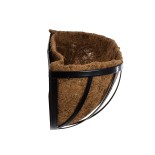 GloboStar® Artificial Garden OINOUSSES 20481 Επιτοίχιο Κασπώ Γλάστρα - Flower Pot από Φλοιό Καρύδας Καφέ Μ61cm x Π19cm x Υ18cm 