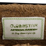 GloboStar® Artificial Garden OINOUSSES 20481 Επιτοίχιο Κασπώ Γλάστρα - Flower Pot από Φλοιό Καρύδας Καφέ Μ61cm x Π19cm x Υ18cm 