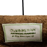 GloboStar® Artificial Garden KOUFONISIA 20482 Επιτοίχιο Κασπώ Γλάστρα - Flower Pot από Φλοιό Καρύδας Καφέ Φ25cm x Υ15cm 