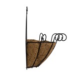 GloboStar® Artificial Garden KOUFONISIA 20482 Επιτοίχιο Κασπώ Γλάστρα - Flower Pot από Φλοιό Καρύδας Καφέ Φ25cm x Υ15cm 