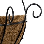 GloboStar® Artificial Garden KOUFONISIA 20482 Επιτοίχιο Κασπώ Γλάστρα - Flower Pot από Φλοιό Καρύδας Καφέ Φ25cm x Υ15cm 
