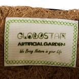 GloboStar® Artificial Garden KARYSTOS 20483 Κρεμαστό Κασπώ Γλάστρα - Flower Pot από Φλοιό Καρύδας Καφέ με Μαύρο Φ25cm x Υ15cm