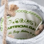 GloboStar® Artificial Garden SCORPIOS 20491 Κρεμαστό Πήλινο Κεραμικό Κασπώ Γλάστρα - Flower Pot Γκρι Φ8.5cm x Υ36cm 