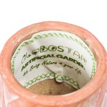 GloboStar® Artificial Garden PSERIMOS 20492 Κρεμαστό Πήλινο Κεραμικό Κασπώ Γλάστρα - Flower Pot Κεραμιδί με Μακραμέ Φ8cm x Υ58cm 