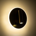 GloboStar® LADY-R 60940 Μοντέρνο Φωτιστικό Τοίχου - Απλίκα Ξενοδοχείου Bed Side LED 6W 600lm 36° & 360° AC 220-240V - Reading Light & Κρυφός Φωτισμός - Φορτιστής USB 3A - Φ15 x Υ7cm - Φυσικό Λευκό 4500K - Χρυσό Πλατίνα - 3 Χρόνια Εγγύηση