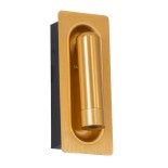 GloboStar® MANHATTAN 61100 Μοντέρνο Χωνευτό Φωτιστικό Τοίχου - Απλίκα Ξενοδοχείου Bed Side LED 3W 405lm 36° AC 220-240V - Reading Light - Μ7 x Π7 x Υ17cm - Φυσικό Λευκό 4500K - Χρυσό Βούρτσας