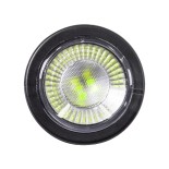 GloboStar® GARDENINI 61547 Επιφανειακό Φωτιστικό Σποτ Κήπου LED 5W 550lm 38° DC 24V IP68 Υψηλής Αντοχής ABS IK06 Φ7 x Υ14.5cm - Πράσινο 550nm Dimmable - Μαύρο - Bridgelux Chip - 3 Years Warranty