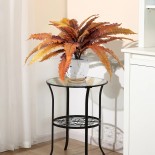 GloboStar® Artificial Garden RODOS 20461 Πήλινο Κεραμικό Κασπώ Γλάστρα - Flower Pot Λευκό με Χρυσό Φ21cm x Υ19cm
