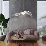 GloboStar® ACRYLICA 60975 Κρεμαστό Φωτιστικό Οροφής Design LED CCT 20W 2240lm 360° AC 220-240V - Εναλλαγή Φωτισμού μέσω Διακόπτη On/Off All In One Ψυχρό 6000k+Φυσικό 4500k+Θερμό 2700k Φ60cm - Μαύρο με Διάφανο Laser Designed Plexiglass - 3 Years Warranty
