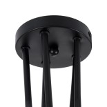 GLOBOSTAR® PAULELI 01127 Μοντέρνο Κρεμαστό Φωτιστικό Οροφής με Ντουί 5 x E27 AC 220-240V IP20 - Μαύρο - Μ76 x Π76 x Υ45cm